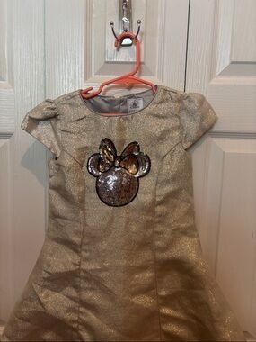 Disney Gold Sequin Minnie Mouse Dress